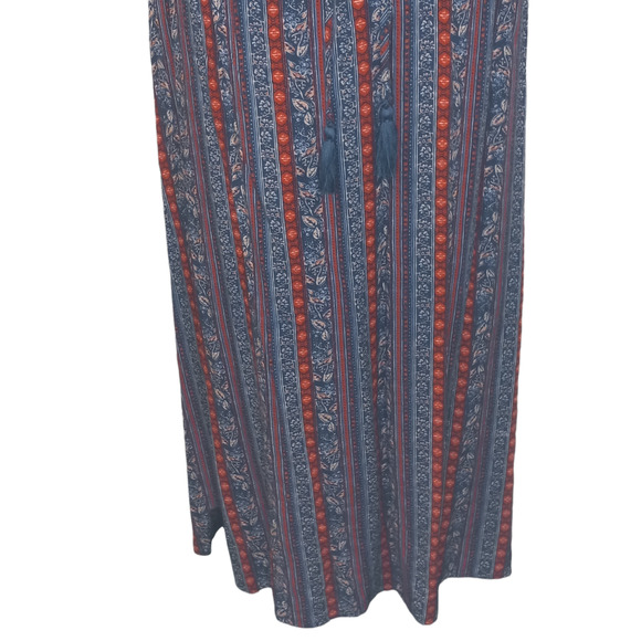 NWT Band Of Gypsies Women's 100% Viscose Striped Strapless Maxi Dress Size S - Picture 4 of 7